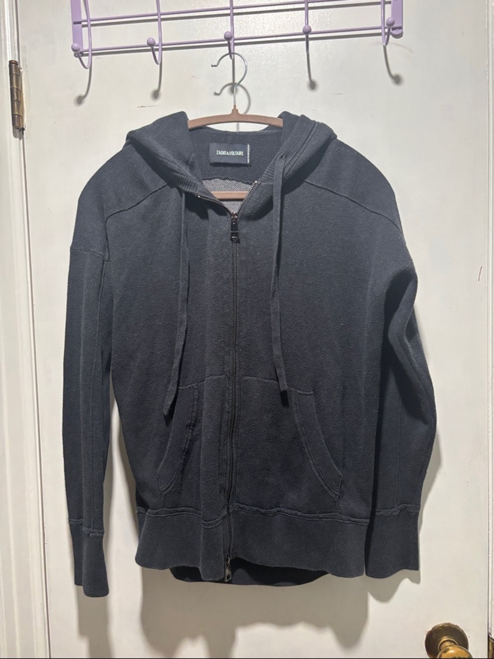 ZADIG & VOLTAIRE “love now” embrodiered skull hoodie sweatshirt - Picture 2 of 10